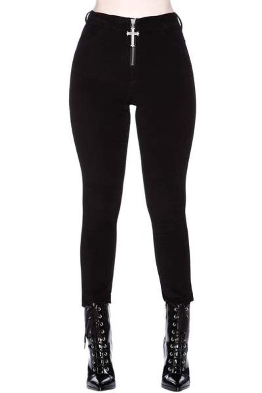 Stroke Of Midnight Velvet Trousers (Black)