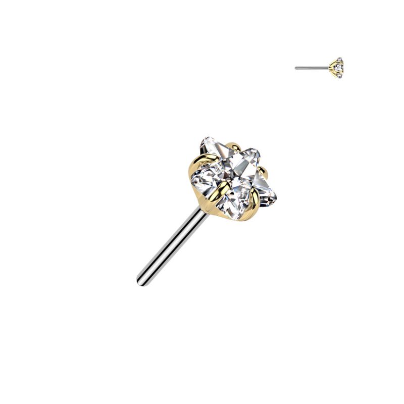 Titanium Star Push-fit Gold Clear