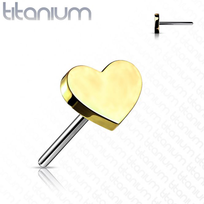 Main Image Small Heart Push-fit Gold
