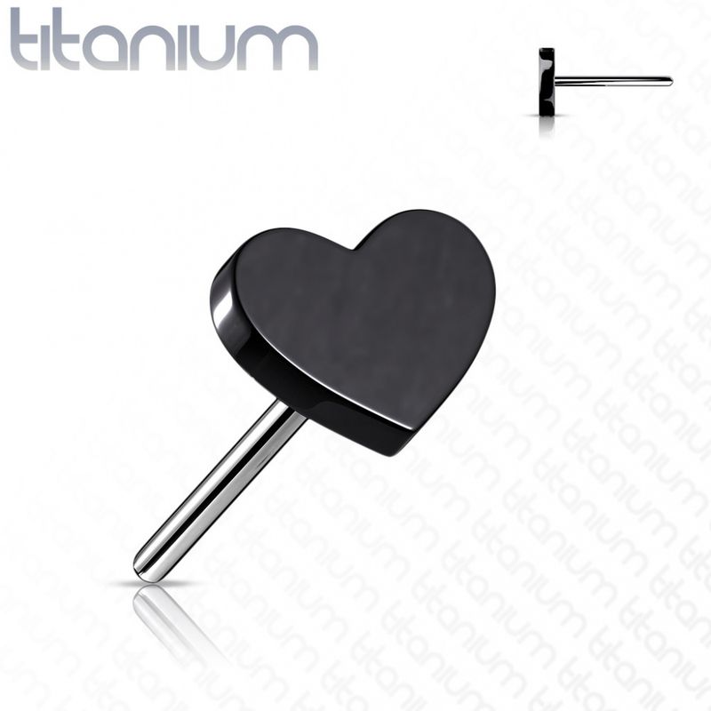 Small Heart Push-fit Black