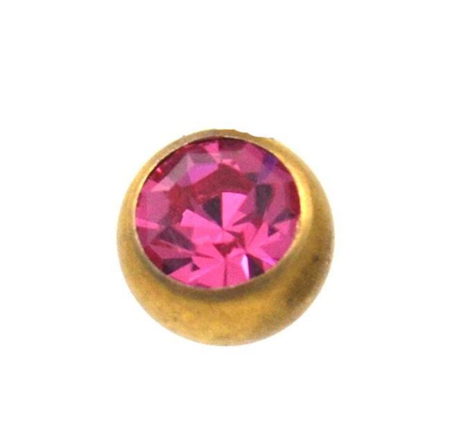 Hovedbillede 1,2mm Jeweled Ball Matte Gold ...