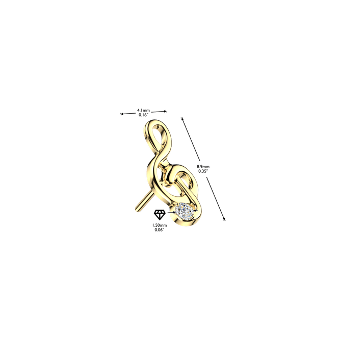 Hovedbilde Music Note G clef Push-fit ...