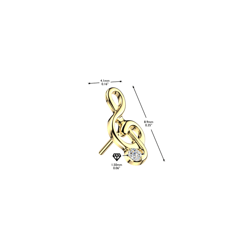 Music Note G clef Push-fit 