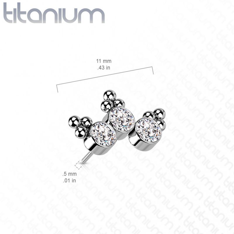 Curve Three Gems Push-fit Aurora Borealis