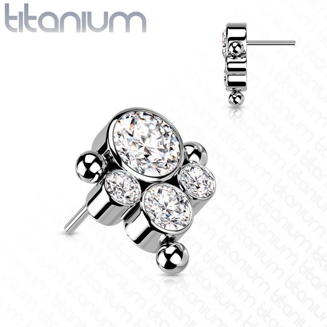 Main Image Paw Bead Push-fit Clear