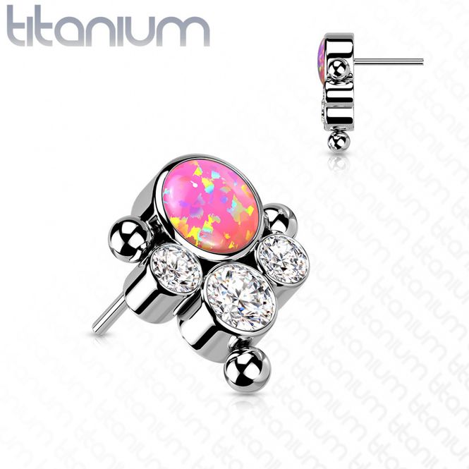Main Image Paw Bead Push-fit Opal Pink