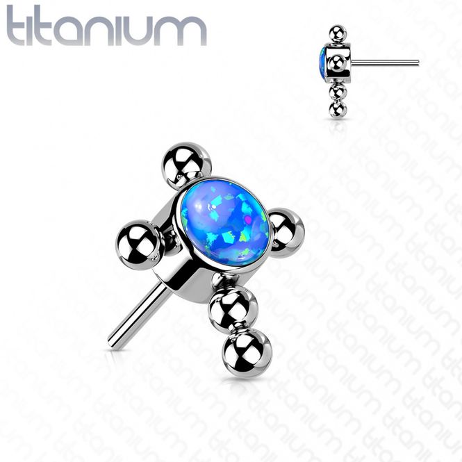 Main Image Cross Gem Push-fit Opal Blue
