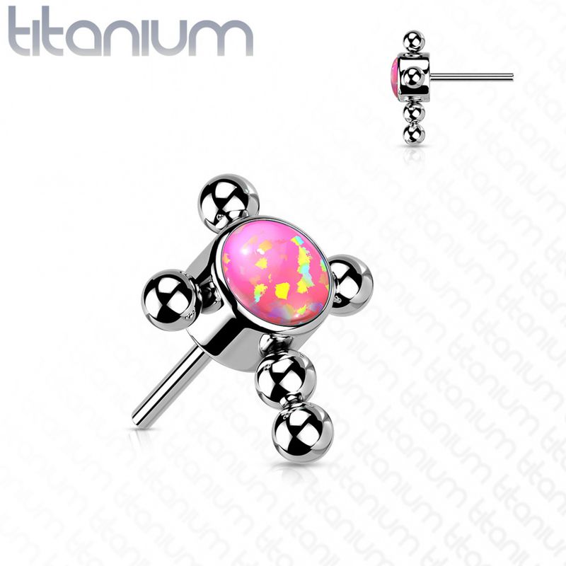 Cross Gem Push-fit Opal Pink