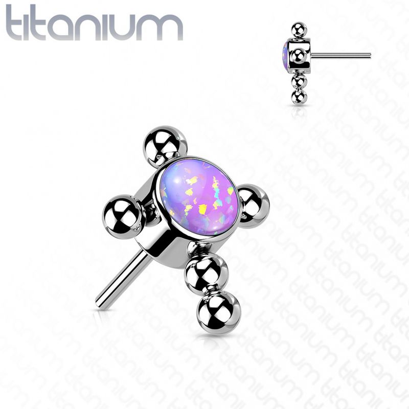 Cross Gem Push-fit Opal Purple
