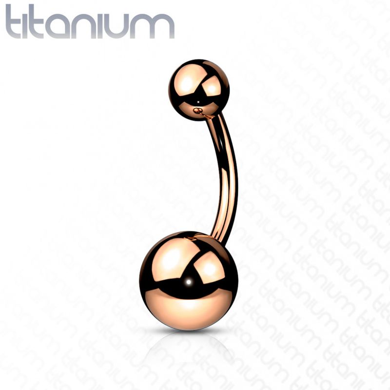 Titanium Belly Ring Bananabell Rose Gold