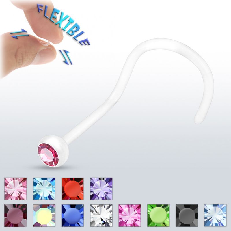Bioplastic Nose Screw with Gem