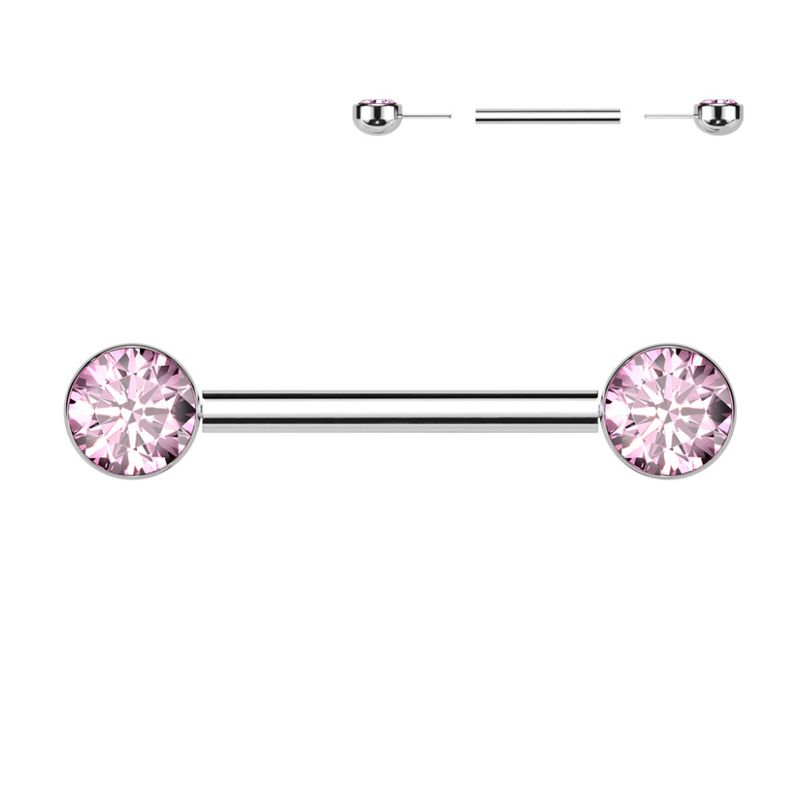 Ilsa Push-fit Nipple Bar Pink