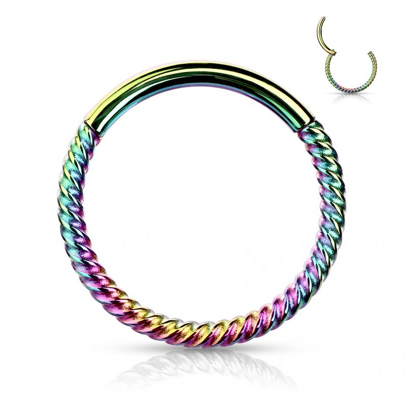 Braided Hinged Ring Rainbow