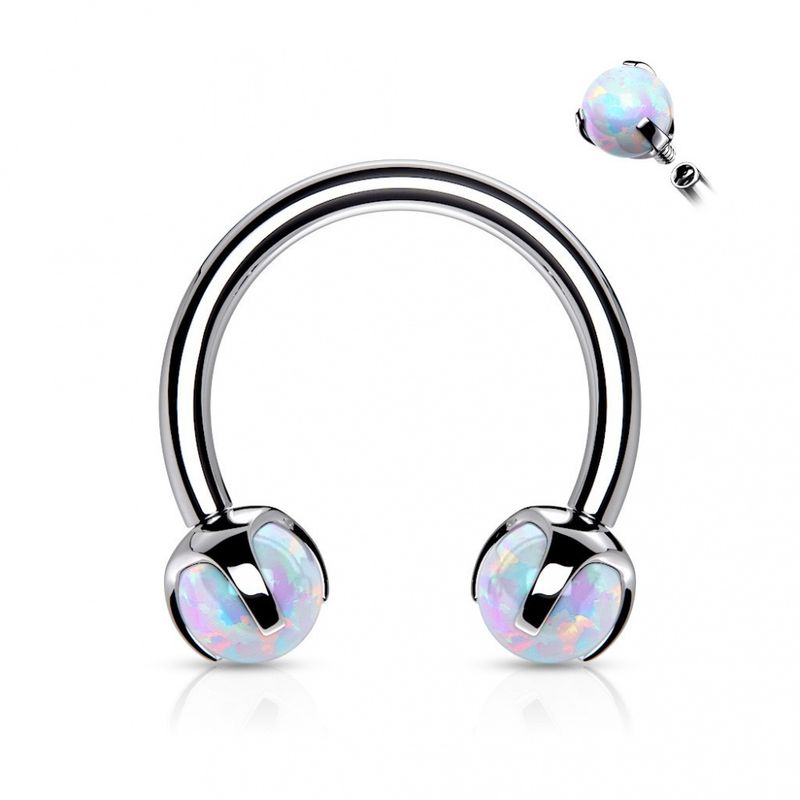 Claw Set Opal Circular Barbell 