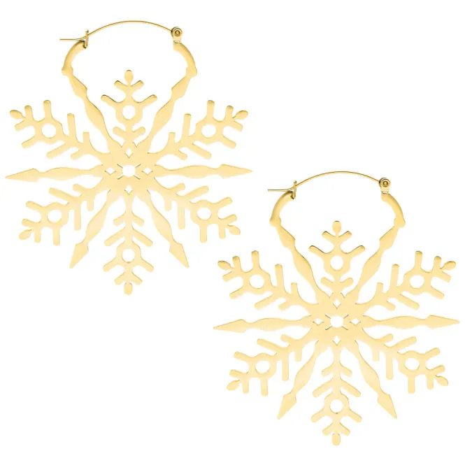 Hovedbillede Snowflake Hoops Gold