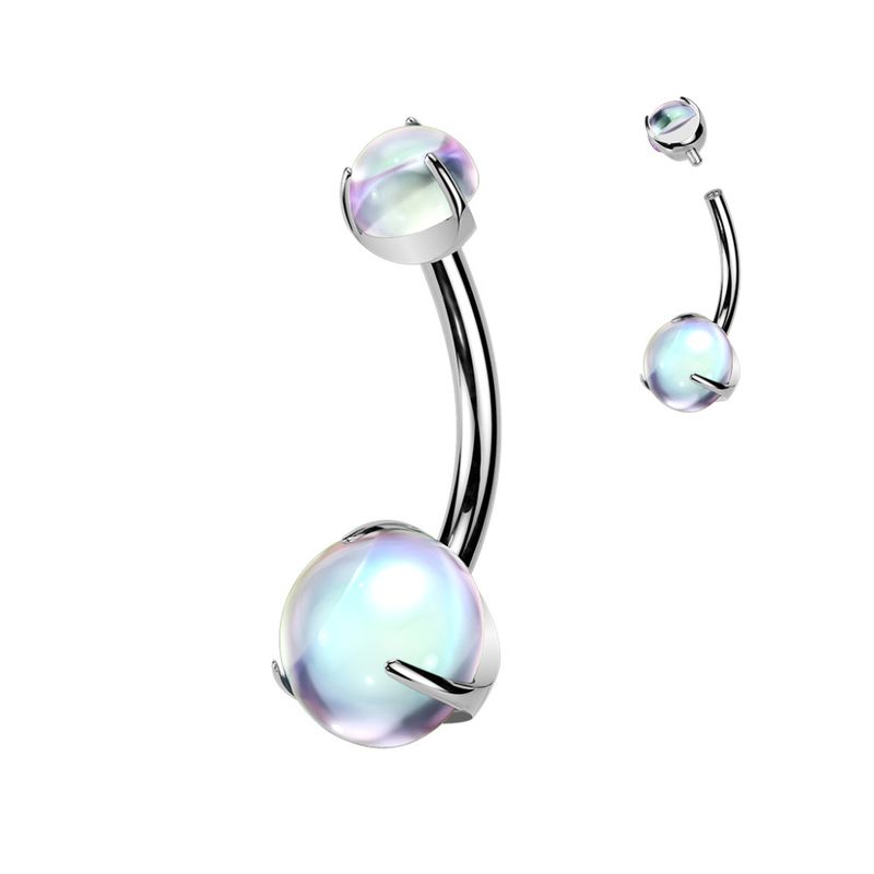 Lume Crystal Ball Belly Ring