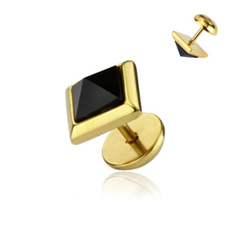 Fake Plug Gold Onyx Black