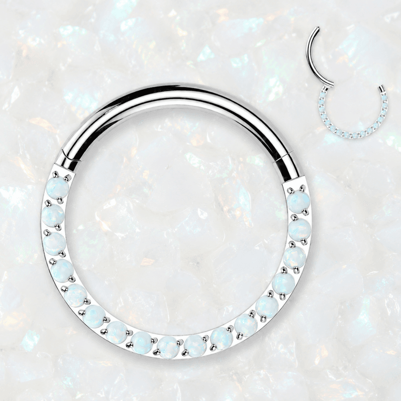 Diana Front Facing Hinged Ring Opal