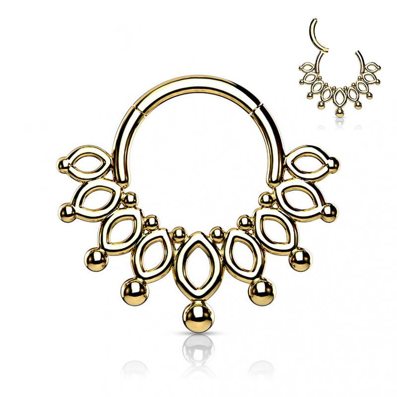Tina Hinged Ring Gold