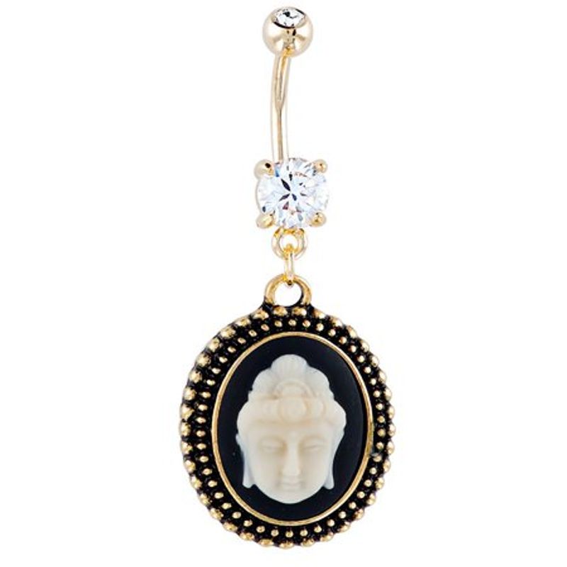 Cameo Buddha Belly Ring