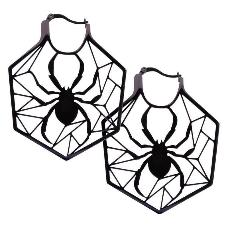 Spiderweb Hoops Black