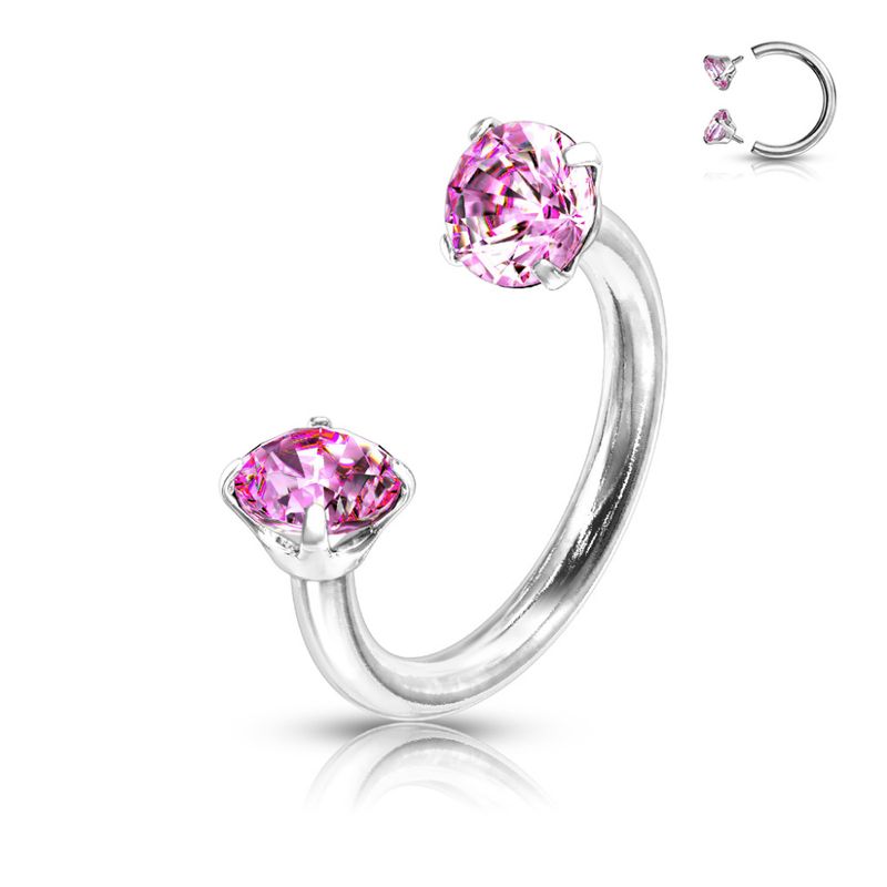 Ella Circular Barbell Pink