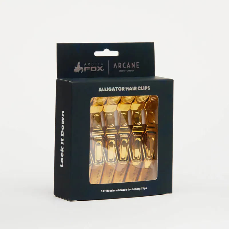 Arctic Fox Gold Alligator Clips