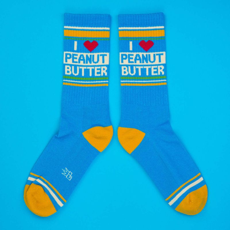 I ❤️ Peanut Butter Gym Crew Socks