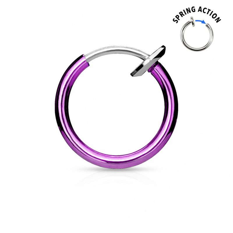 Fake Ring Spring Action Purple