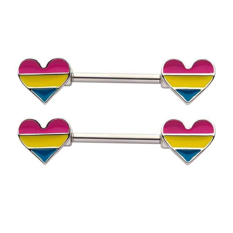 Pride Pansexual Nipple Barbell