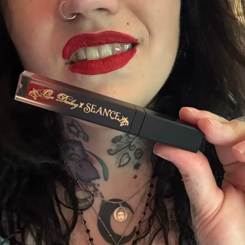 Velvet Seance lipstick- classic red