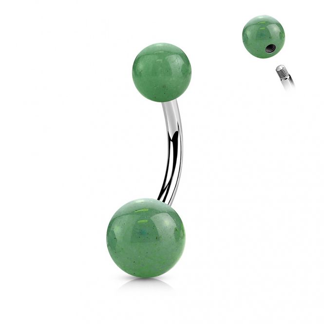 Hovedbilde Stone Belly Ring Jade Green