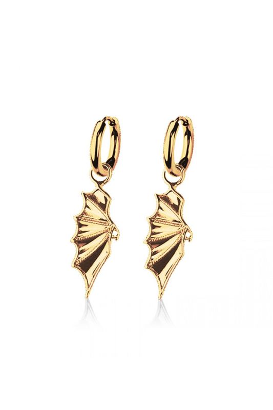 Little Hoops Bat Wing Gold