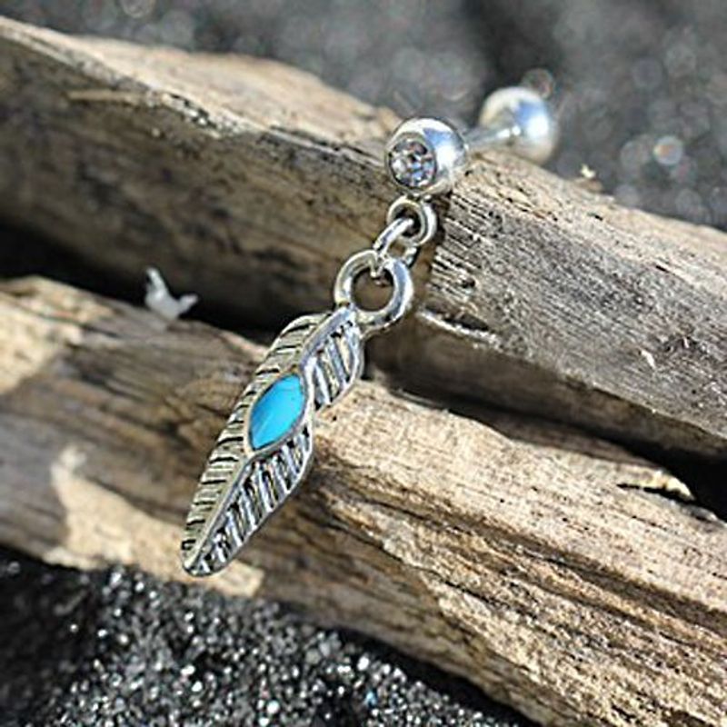 Feather Dangle Barbell 