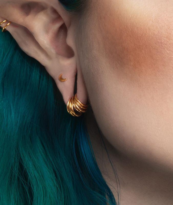 0,8mm Hinged Segment Rings Gold