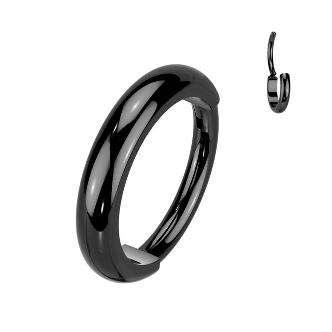 Main Image Thin Max Hinged Ring Black