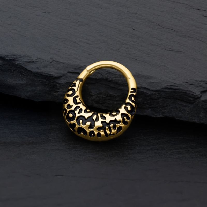 Eclipse Hinged Ring Leopard Gold 