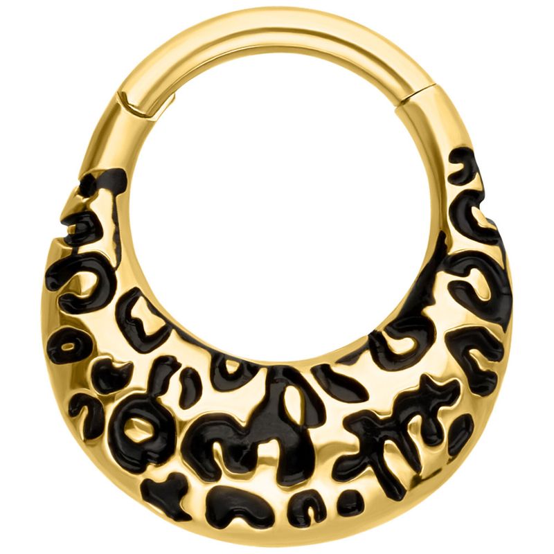 Eclipse Hinged Ring Leopard Gold 
