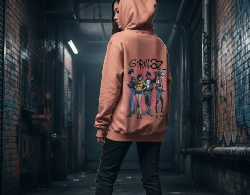 Gorillaz Hoodie Peach