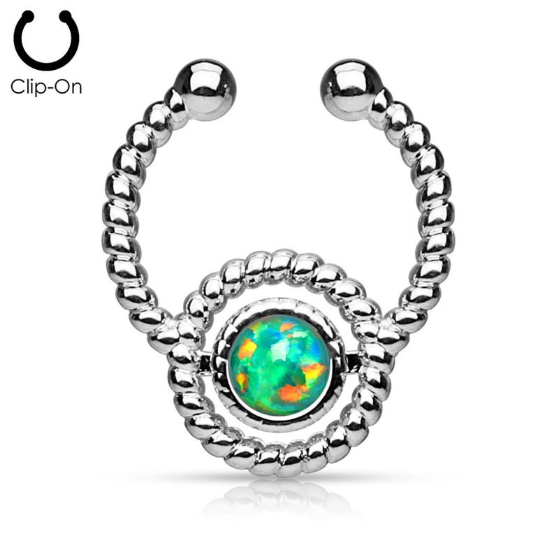 Fake Septum Opal Green