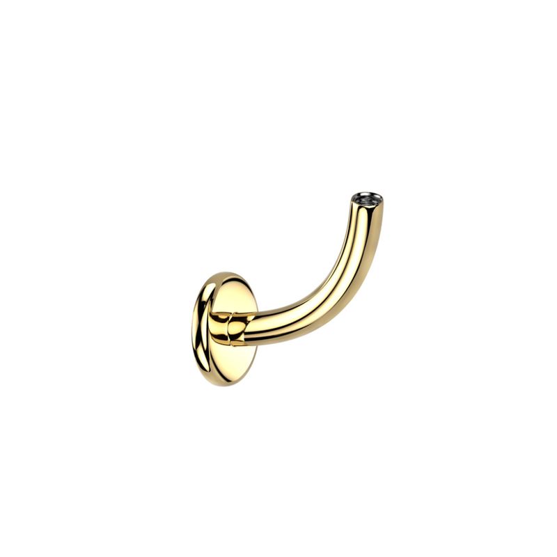 Floating belly Piercing Internally Threaded Gold