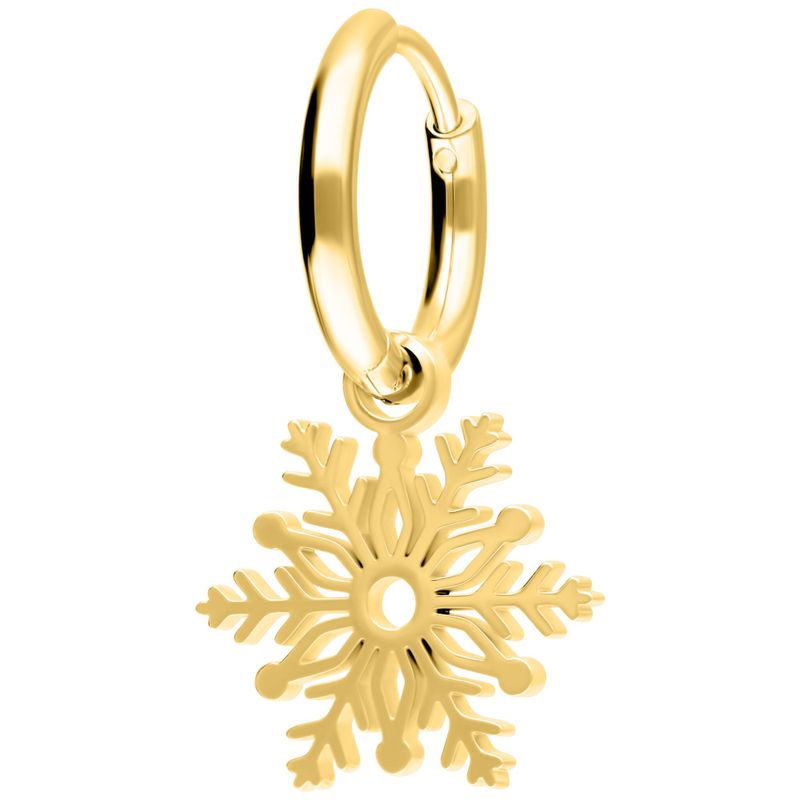 Little Snowflake Hoops Gold