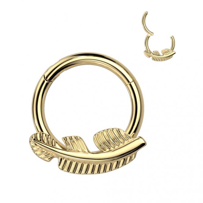 Hovedbilde Feather Hinged Ring Gold