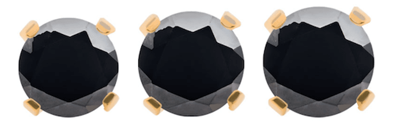 Prong Push-fit 24K Gold Black