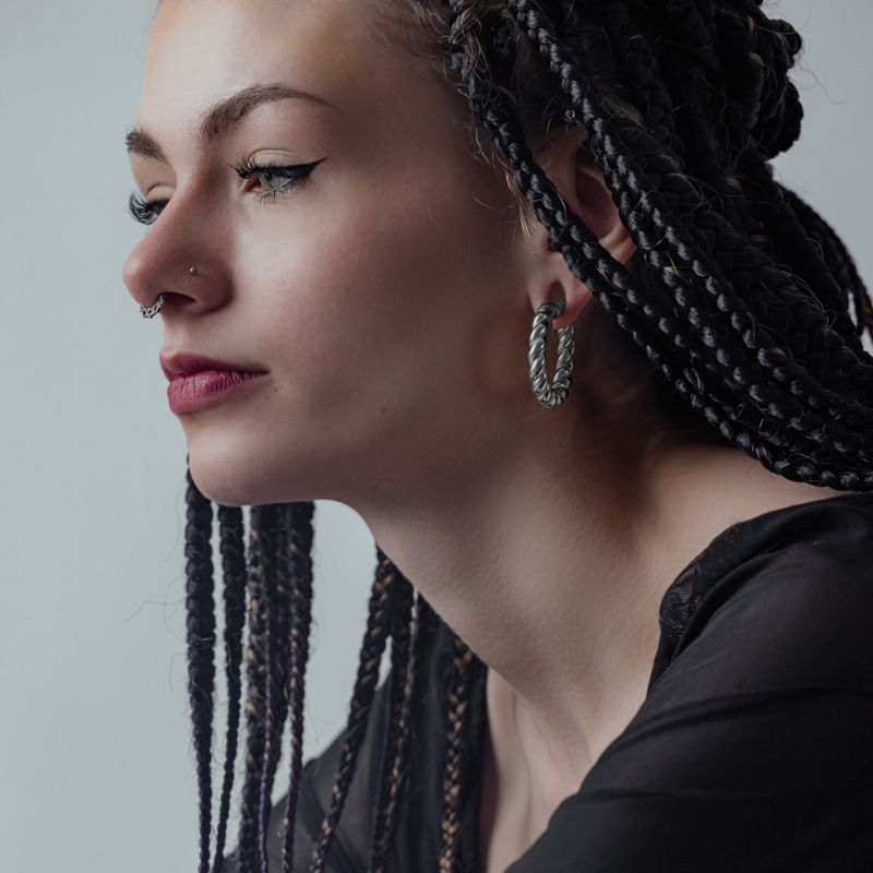 Braided Rope Ear Weights Gold