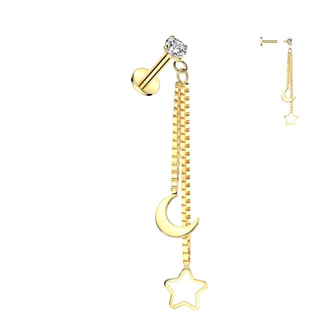 Hovedbillede Moon & Star Chain Internally ...
