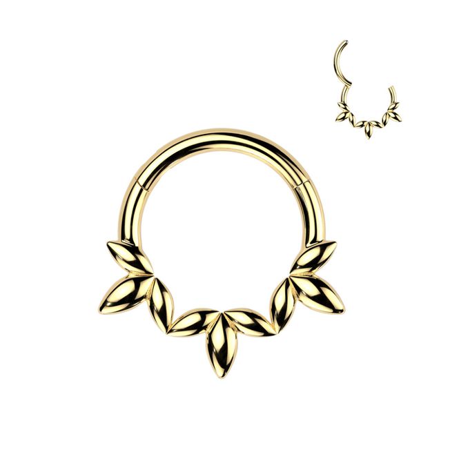 Huvudbild Olive Leaf Hinged Ring Gold