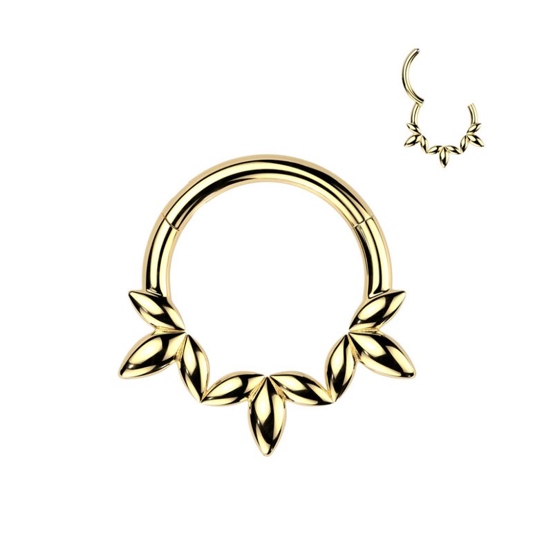 Olive Leaf Hinged Ring Gold