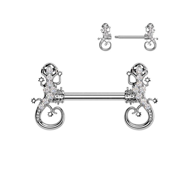 Hovedbilde Crystal Gecko Nipple Bar ...