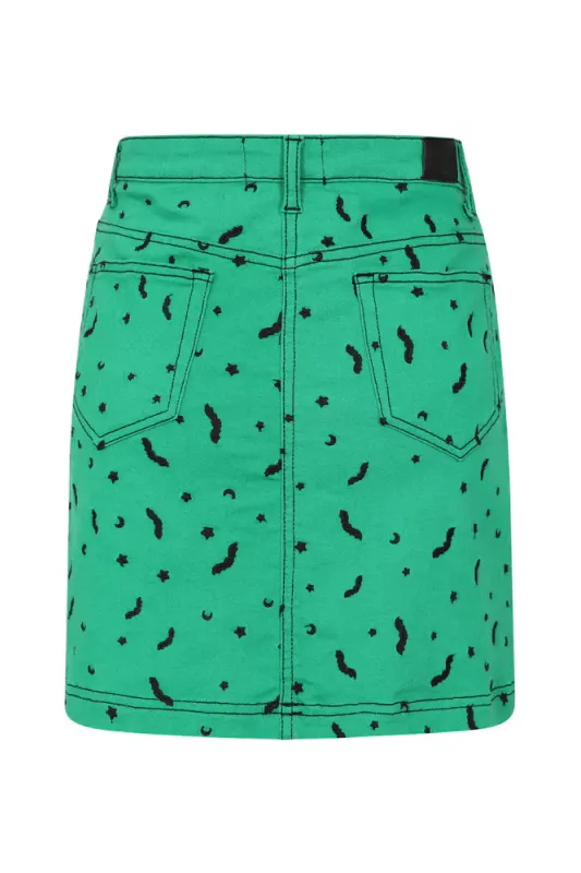Bat Skirt Green